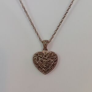 Elegant Silver Heart Pendant Necklace